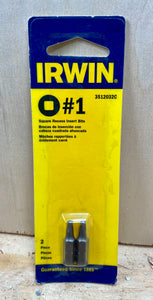 Irwin SQ1 / Square #1 Recess (2-pack) Drive Bits (3512032C)